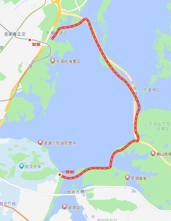 东湖绿道骑行攻略路线图