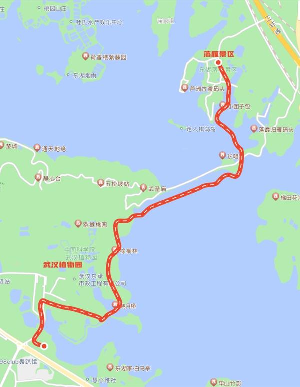 东湖绿道骑行攻略路线图